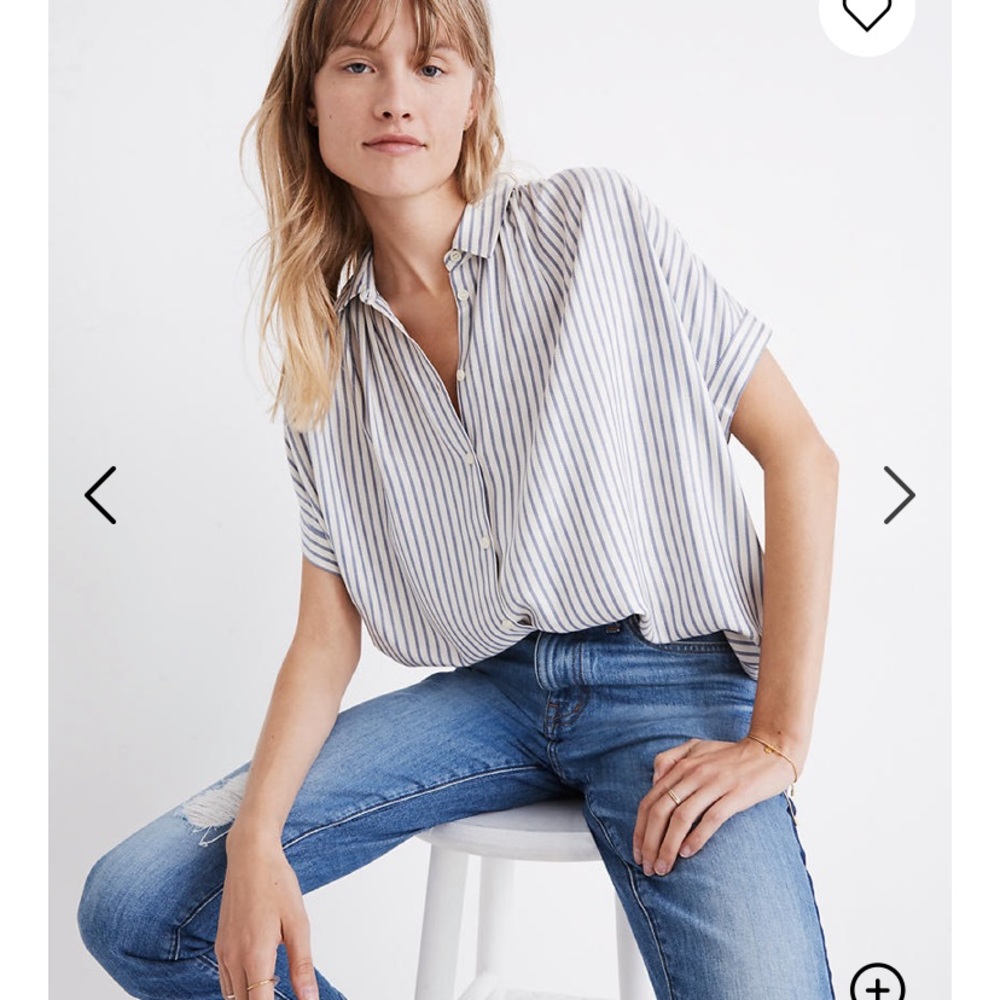 Madewell central shirt in Dalton stripe medium
